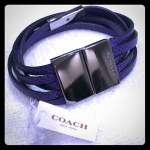 Coach leather bracelet
